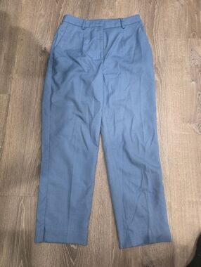 H&M speckled blue tailored trousers.